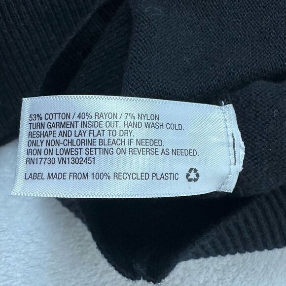 A New Day Women's XL Black Crystal Front Cardigan Sweater Glam Elevated Basic - Picture 7 of 10